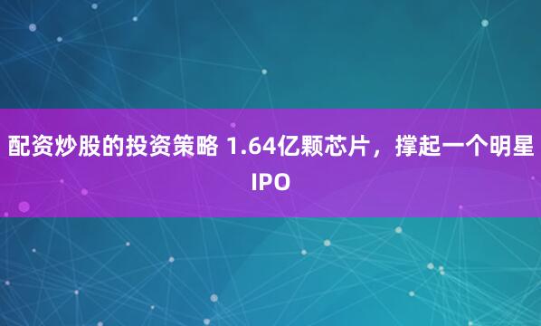 配资炒股的投资策略 1.64亿颗芯片，撑起一个明星IPO