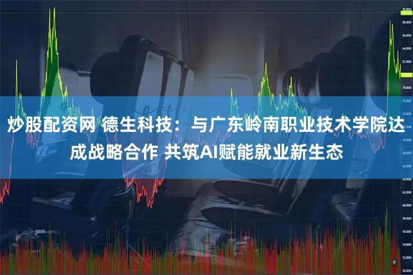 炒股配资网 德生科技：与广东岭南职业技术学院达成战略合作 共筑AI赋能就业新生态